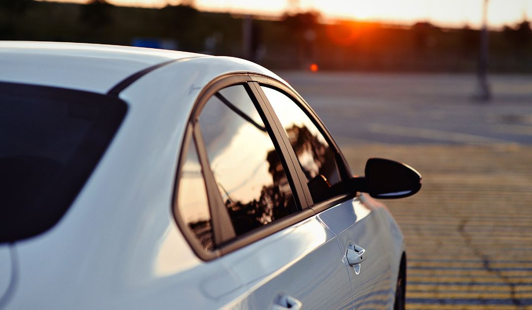 stock photo of white car